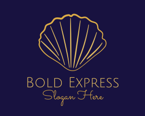 Gold Elegant Seashell logo design