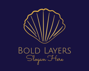 Gold Elegant Seashell logo design