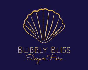 Gold Elegant Seashell logo design