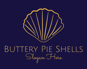 Gold Elegant Seashell logo design