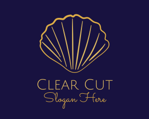 Gold Elegant Seashell logo design