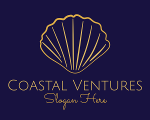 Gold Elegant Seashell logo design