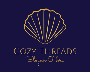 Gold Elegant Seashell logo design