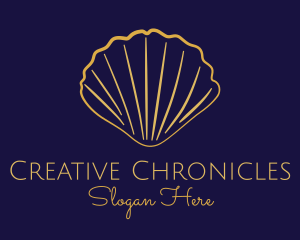 Gold Elegant Seashell logo design