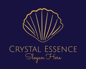 Gold Elegant Seashell logo design