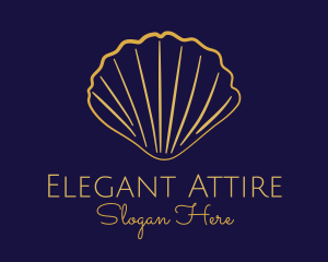 Gold Elegant Seashell logo design