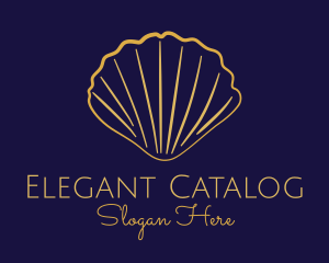 Gold Elegant Seashell logo design