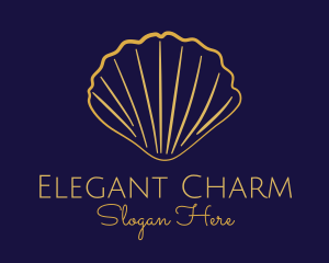 Gold Elegant Seashell logo design