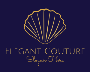 Gold Elegant Seashell logo design