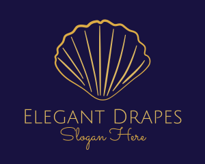 Gold Elegant Seashell logo design