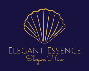 Gold Elegant Seashell logo design