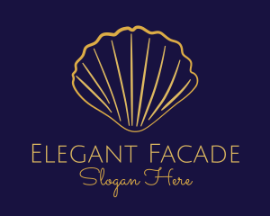 Gold Elegant Seashell logo design