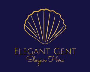 Gold Elegant Seashell logo design