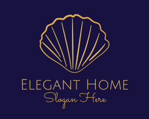 Gold Elegant Seashell logo design