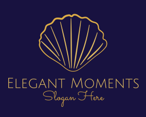 Gold Elegant Seashell logo design