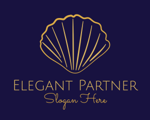 Gold Elegant Seashell logo design