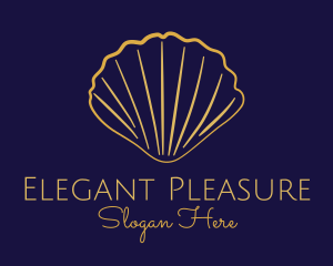 Gold Elegant Seashell logo design