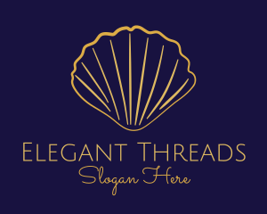 Gold Elegant Seashell logo design