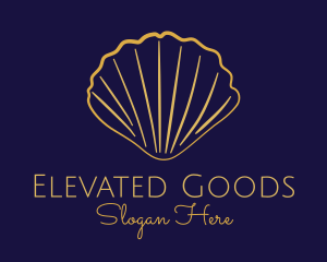 Gold Elegant Seashell logo design