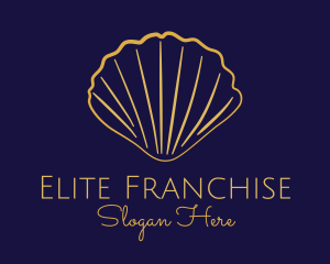 Gold Elegant Seashell logo design