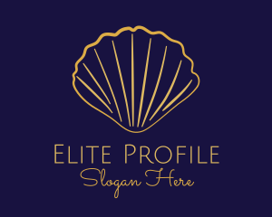 Gold Elegant Seashell logo design