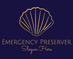 Gold Elegant Seashell logo design