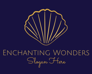 Gold Elegant Seashell logo design