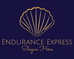 Gold Elegant Seashell logo design