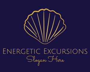 Gold Elegant Seashell logo design