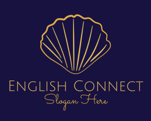 Gold Elegant Seashell logo design