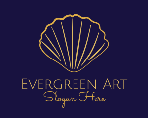 Gold Elegant Seashell logo design