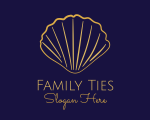 Gold Elegant Seashell logo design