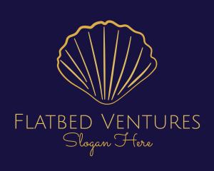 Gold Elegant Seashell logo design