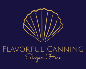 Gold Elegant Seashell logo design