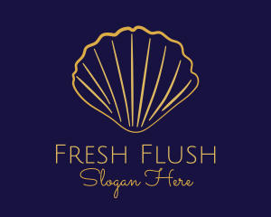 Gold Elegant Seashell logo design