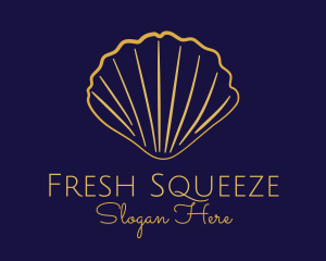 Gold Elegant Seashell logo design