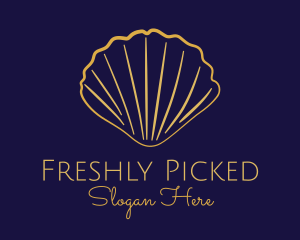 Gold Elegant Seashell logo design