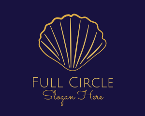 Gold Elegant Seashell logo design