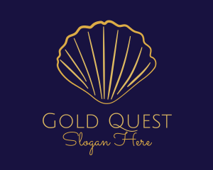 Gold Elegant Seashell logo