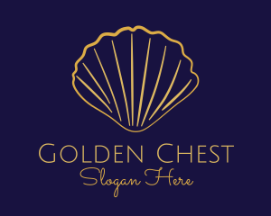 Gold Elegant Seashell logo design