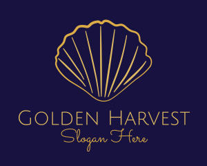 Gold Elegant Seashell logo design