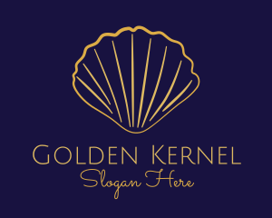 Gold Elegant Seashell logo design