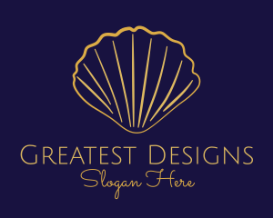 Gold Elegant Seashell logo design