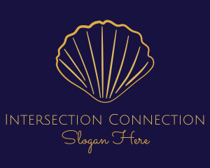 Gold Elegant Seashell logo design