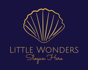 Gold Elegant Seashell logo design