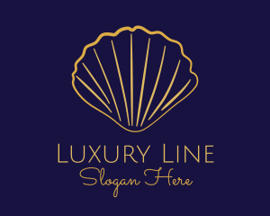 Gold Elegant Seashell logo design