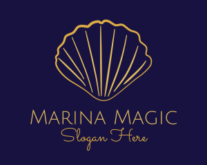 Gold Elegant Seashell logo design