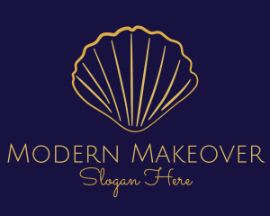 Gold Elegant Seashell logo design