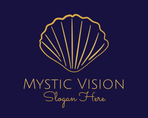 Gold Elegant Seashell logo design