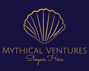 Gold Elegant Seashell logo design